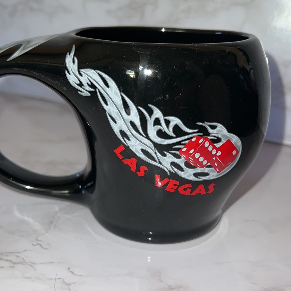 Las Vegas Flaming Dice MGM Mirage Stylized Coffee Cup *Let the good dice roll*